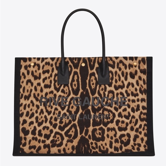 Saint Laurent YSL Leopard Rive Gauche Tote - Picture 4 of 8